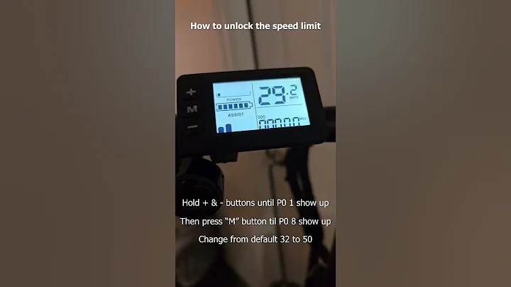 How to unlock e-bike speed limit with G51 LCD [Buzz e-bike]