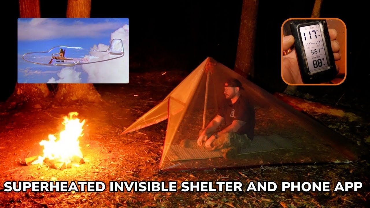 Solo Overnight Staying Alive Using a Superheated Invisible Shelter and MRE Fried Quesadillas