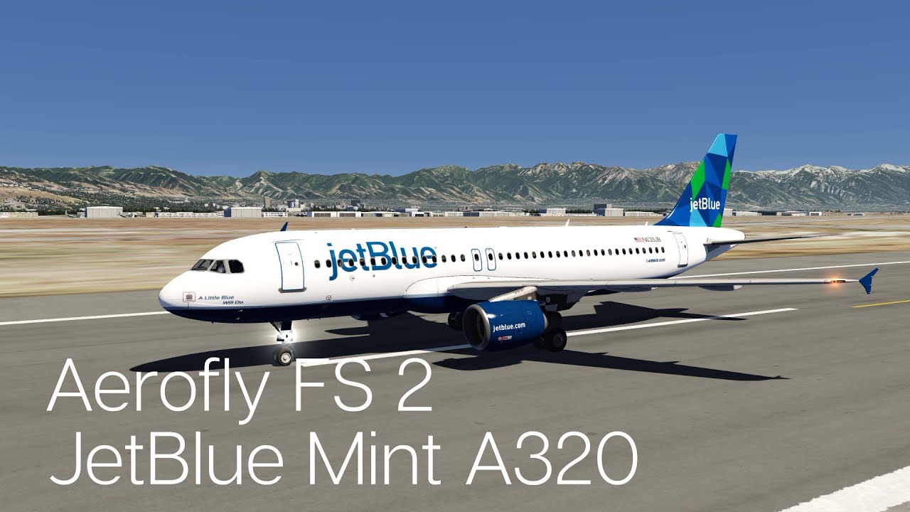 Jetblue Mint A320 Landing at Salt Lake City Airport Aerofly FS 2