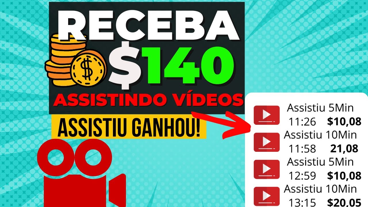 [Receba $140] Aplicativos para Ganhar Dinheiro De Verdade Assistindo videos do Youtube 2022