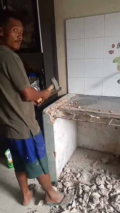 bongkar pasang meja kompor tanam