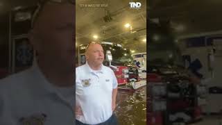 The Naples Fire Rescue team took this video of Hurricane Ian's floods as they cleaned their truck.