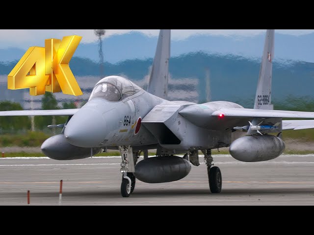 4K]千歳基地のカッコいいF-15イーグルを見て! 第203飛行隊