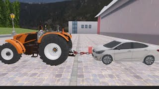 tractor pulling simulator game\\tractor trolley game\\soft parking game #allgamer #tractorvideo screenshot 5