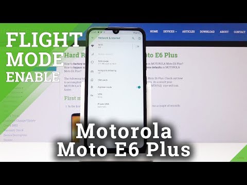 How to Set Flight Mode on Motorola Moto E6 Plus - Airplane Mode