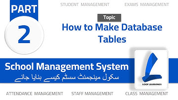 School Management System in Urdu/Hindi | Part-2 | Database Tables