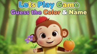 Monkey Asks Colors & Fruits 🌸🍎 | Fun - kids Learning Game #kids #monkey #fruit #flowers @gala_kids  screenshot 4