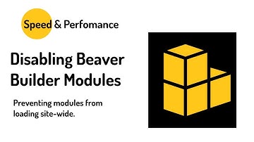 Disabling Beaver Builder Modules for Better Performance