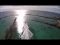 Drone footage of a Snorkel Boat Puerto Aventuras