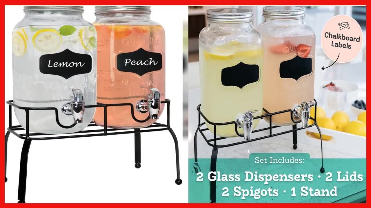 Elevate Your Gatherings with the Estilo Mason Jar Drink Dispenser Set