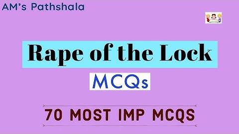 Rape of the Lock by Alexander Pope | MCQs | New Syllabus || #rapeofthelockmcq #hnguexam #mcq #hngu