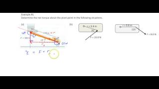 Chapter 9, Example #1 a,b (Calculating Torque)