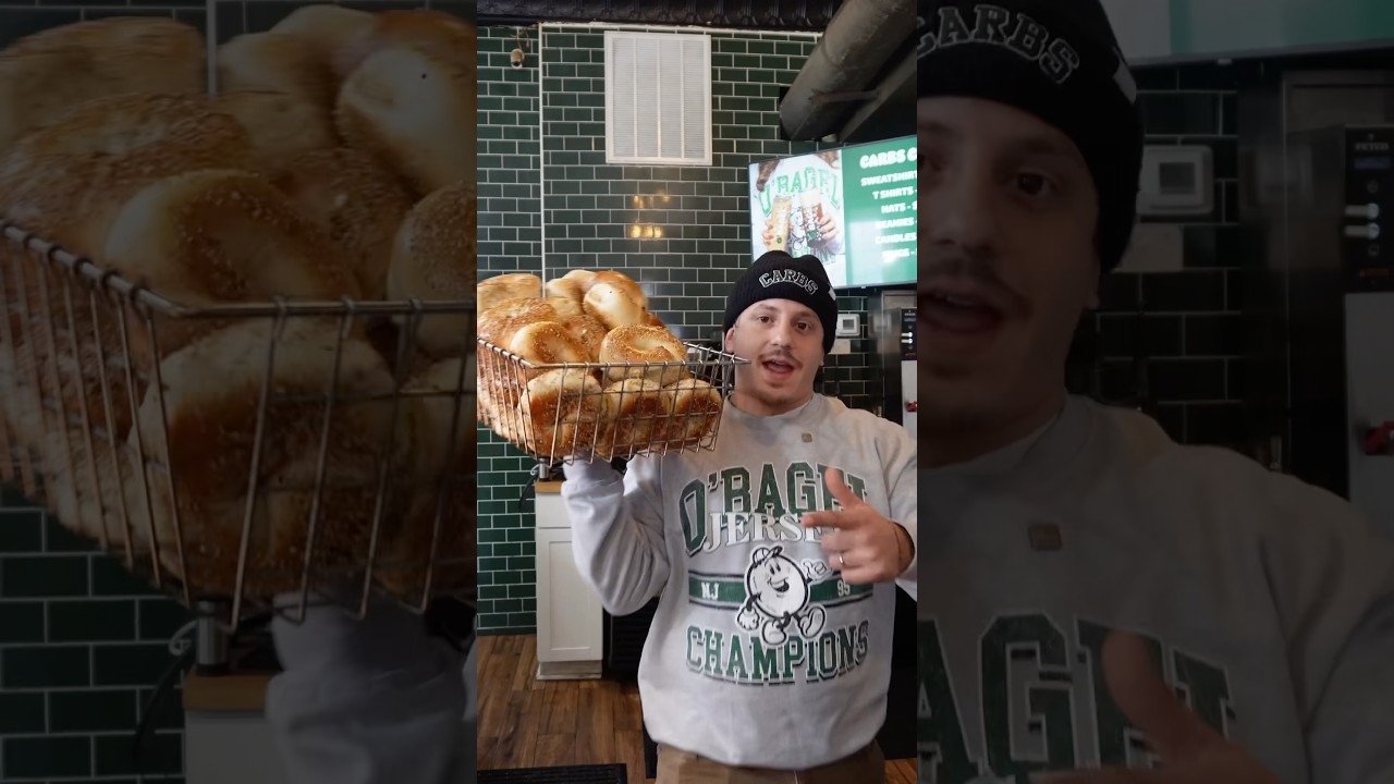 Hot Hoboken JERSEY BAGELS over anything… 🥯