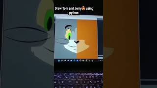 Using python draw tom and jerry || python || coding. #viral #subscribe #tech  #window #shortcutkeys