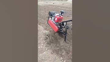 cooled diesel two drive micro tillage machine rotary tiller cultivator.😱