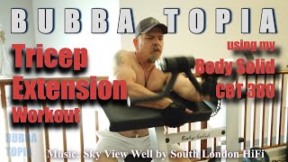Single Arm Tricep Extension Workout using my Body Solid CBT 380