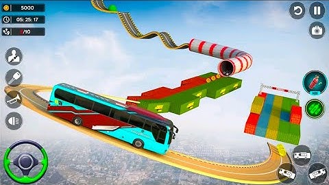 Impossible Crazy Bus Mega Ramp - Impossible Racing City Bus Stunt simulator - Android Gameplay