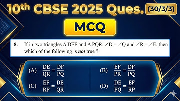 If in two triangles ∆DEF and ∆ PQR, ∠D=∠Q and ∠R=∠E, then which of the following is not true ?