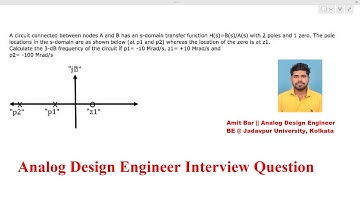 Analog Design Interview Question_ Find 3 dB Bandwidth of the circuit