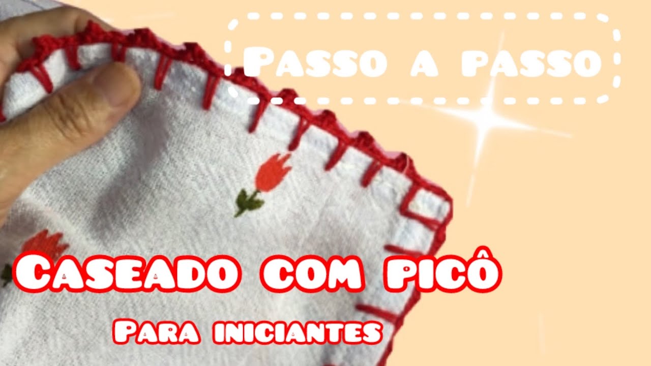 Caseado com picô para iniciantes - passo a passo #caseadobarradinhosdecroche 