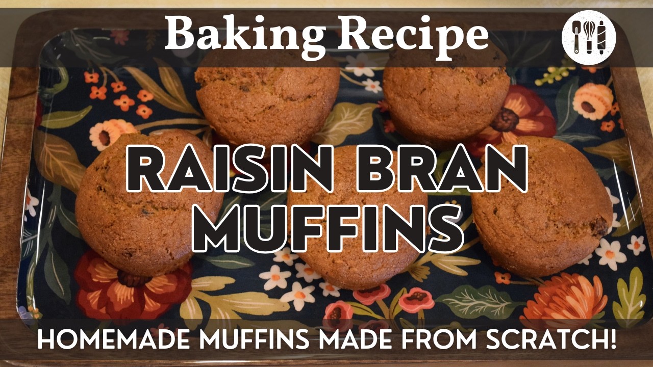 Homemade Raisin Bran Muffins | From Scratch Whole Grains Recipe!