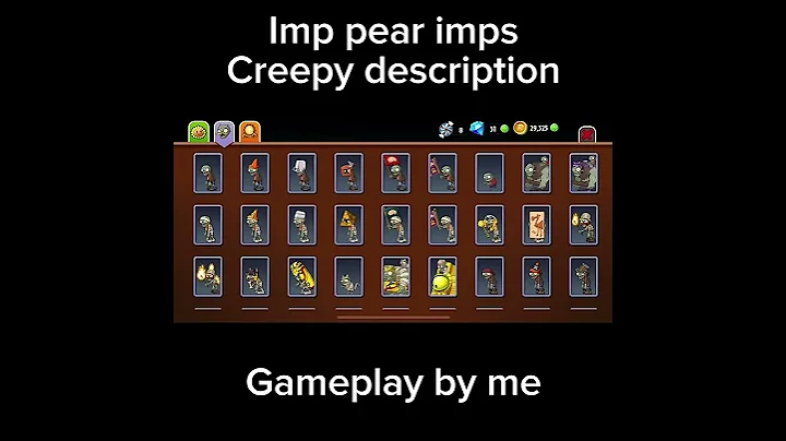 Season 3 episode 10 | creepy things in video games (PVZ 2: Imp pear zombie's creepy description)￼
