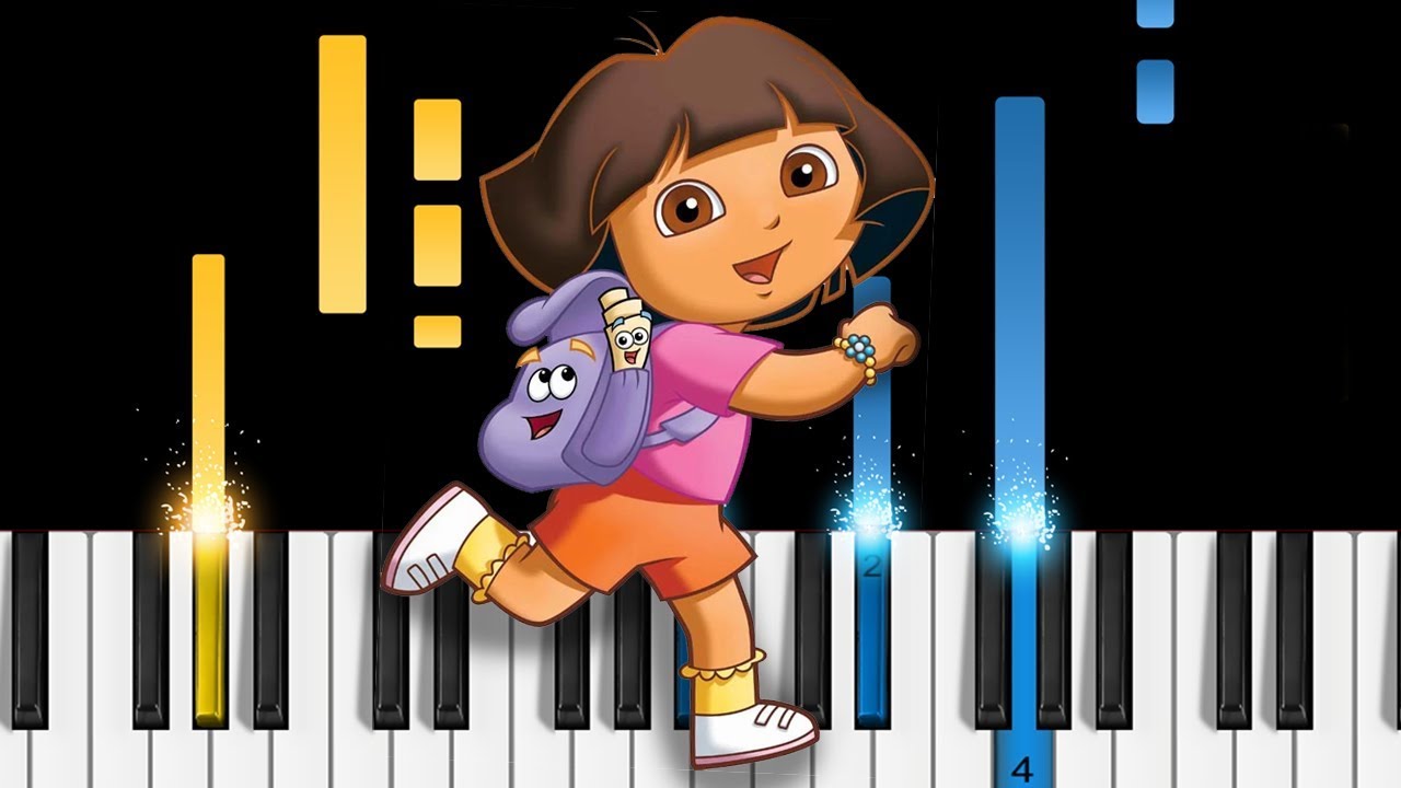 Dora the Explorer Theme Song - Piano Tutorial & Sheets Chords - Cho...