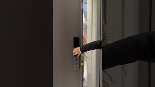 Contemporary Cast Aluminum Security Door With Smart Lock System