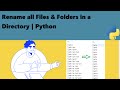 Rename all files  folders in a directory  python