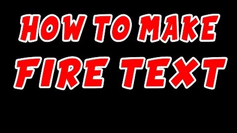 HOW TO MAKE FIRE TEXT IN SONY VEGAS