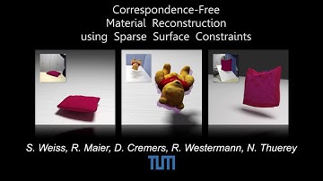 Correspondence-Free Material Reconstruction using Sparse Surface Constraints