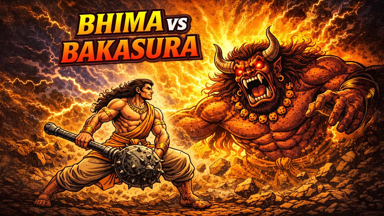 महाभारत की रोमांचक कथा |भीम और बकासुर |'कहानियों की दुनिया (STORYWORLD)' 