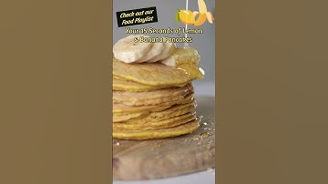 15 Seconds of Lemon & Banana Pancakes #pancakes #lemon #banana #syrup #delicious #yummy #shorts