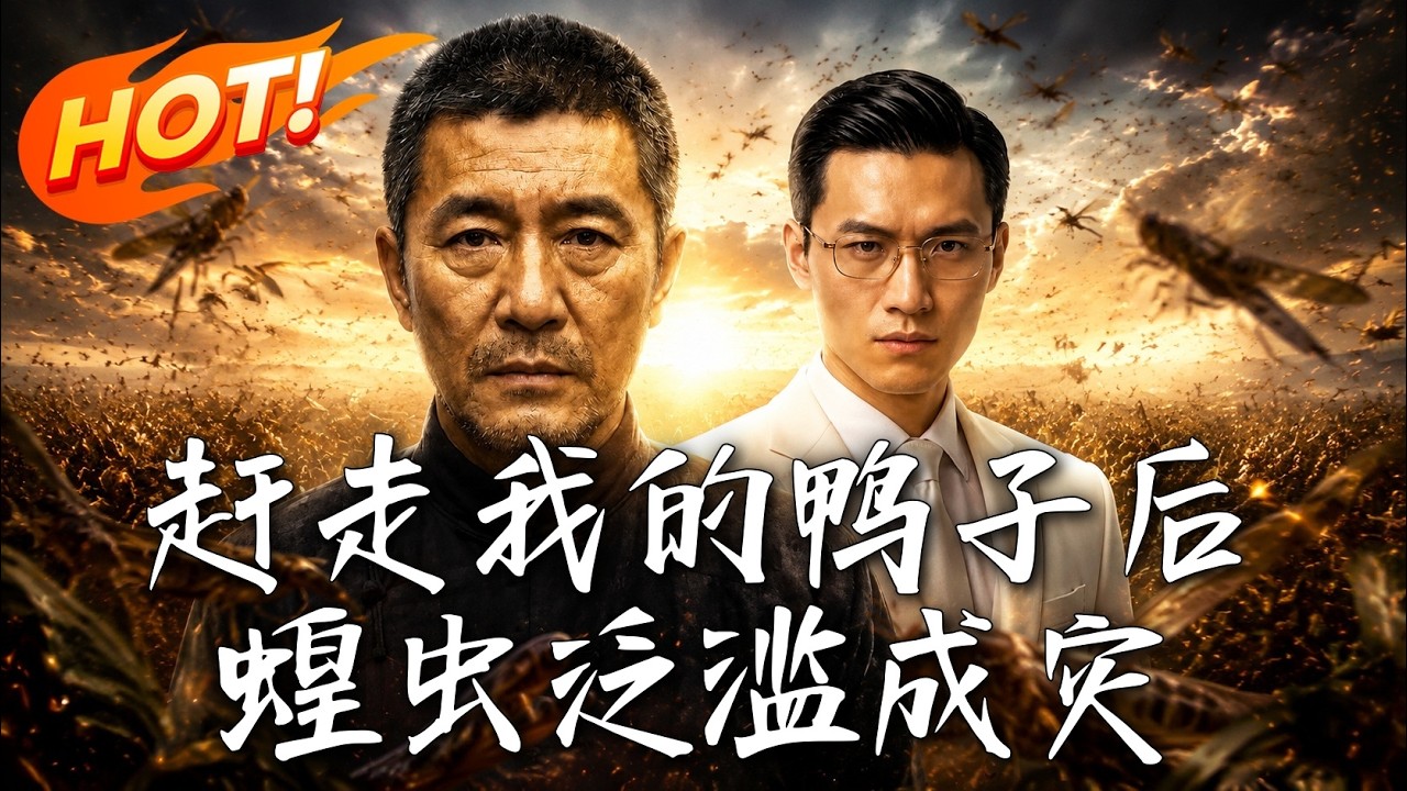 趕走治蝗鴨群后，十萬畝農田遭蝗災肆虐