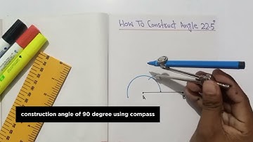 How to construct 22.5° angle | #youtube #maths