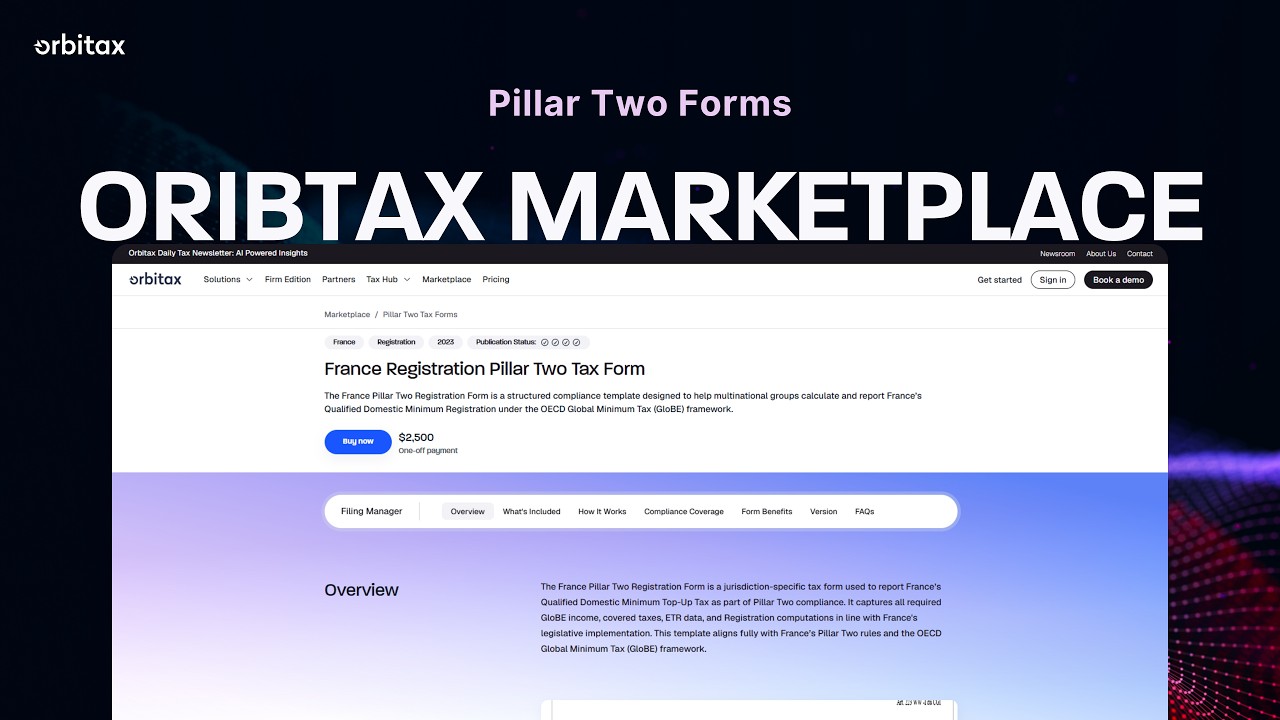 Orbitax Fx Rates Chart Introducing Orbitax Marketplace | Pillar Two Tax Forms, All in One ...