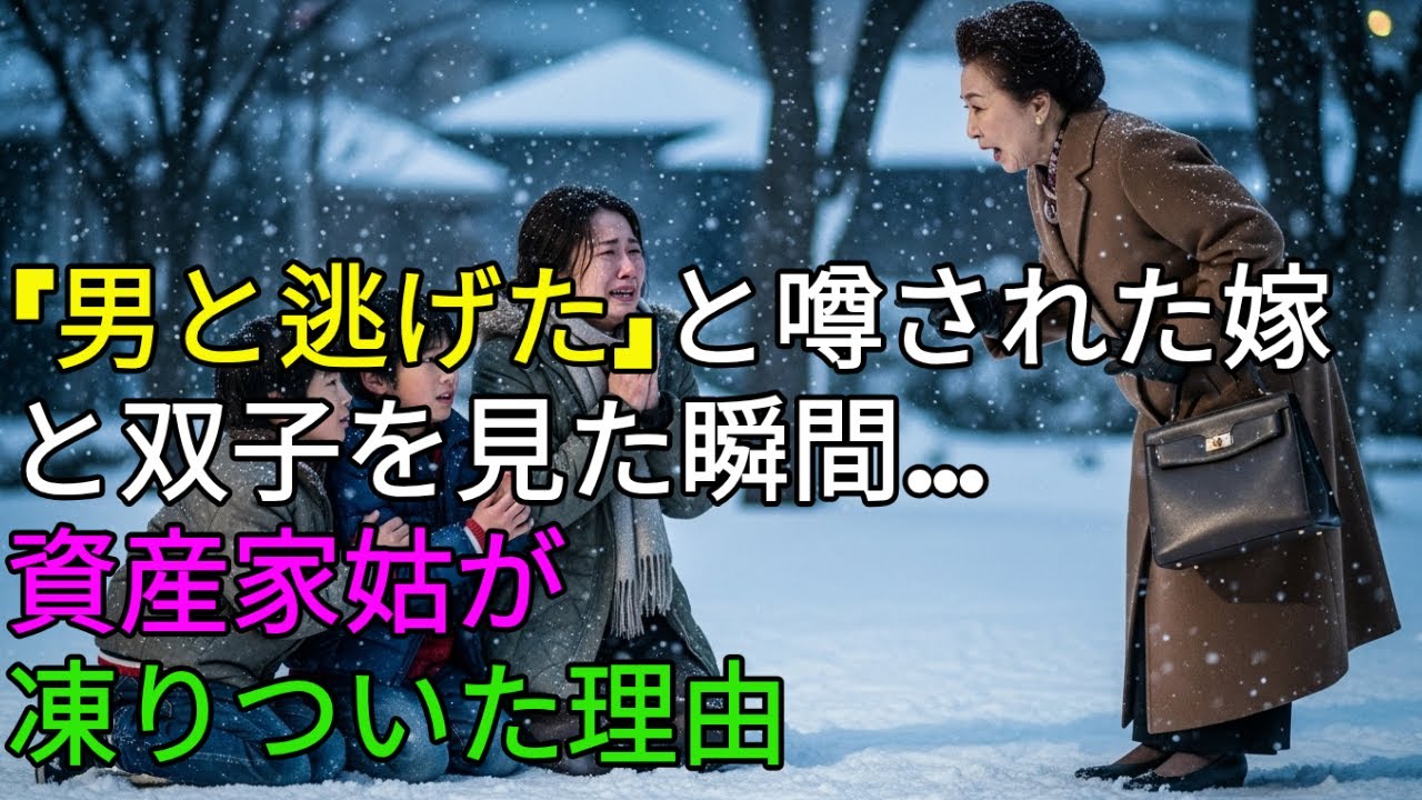 「男と逃げた」と噂された嫁と双子を見た瞬間…資産家姑が凍りついた理由