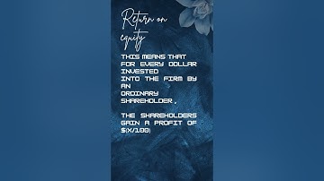 Return on equity (ROE) - Profitability ratios used in accounting (part 1)