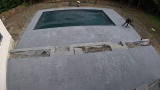 Pool deck construction time lapse