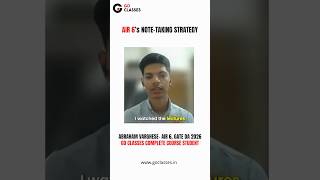Abraham Varghese’s Note-Taking Strategy | AIR 6 GATE DA 2026 | GO Classes Complete Course Student
