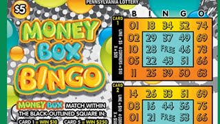MONEY BOX BINGO! (FROM DAY 1) $15 OF NEW MARCH 2026 PENNSYLVANIA LOTTERY $5 SCRATCH OFF TICKETS 