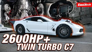 2600HP TWIN TURBO CORVETTE C7 on our HUB DYNO | Vengeance Racing