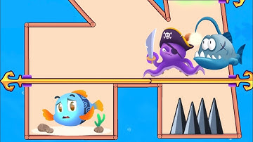 Fish Pin - Puzzle Game All Levels Gameplay For Android, IOS Mobile Part: 1