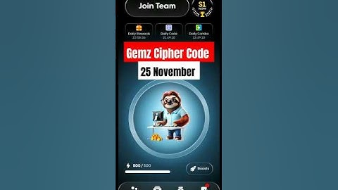 Gemz Daily Cipher Code 25 November || Gemz Cipher Code