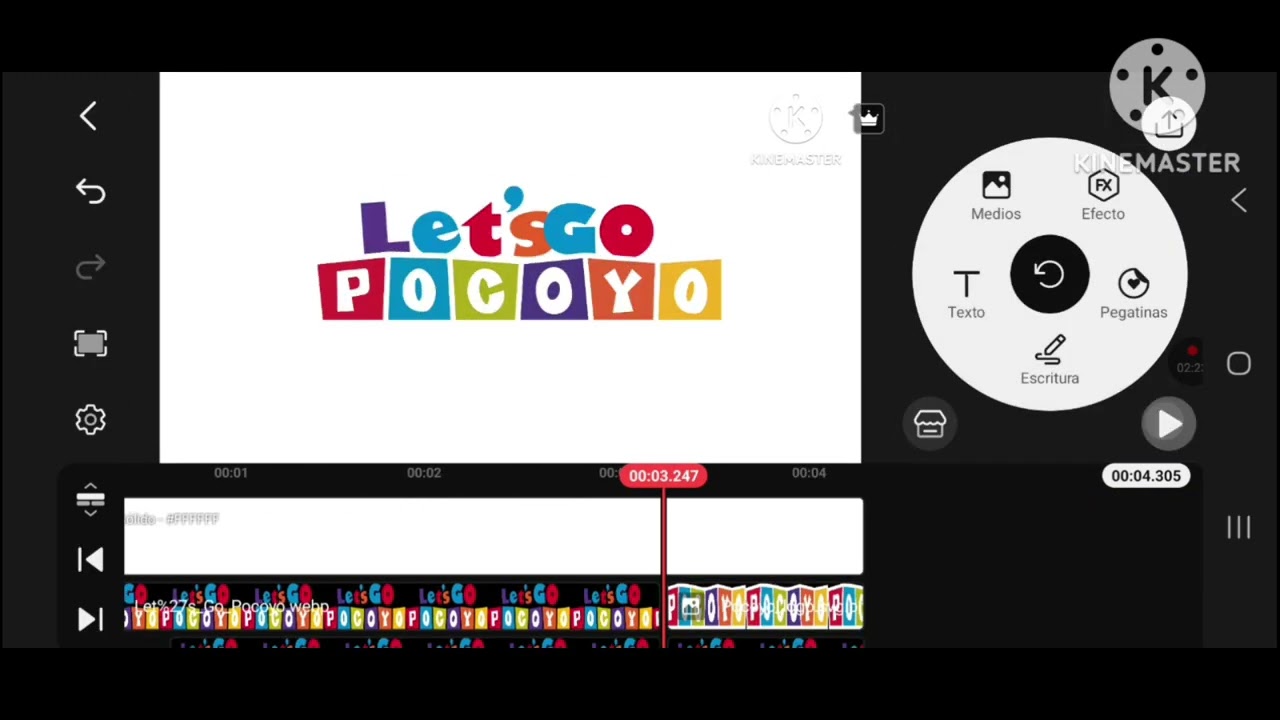 Let,s Go pocoyo logo kinemaster meleo emem