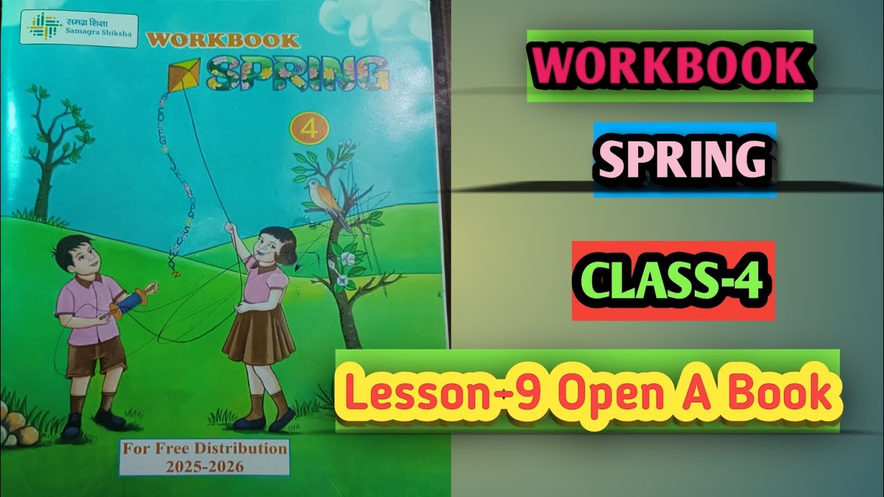 Spring Class 4 #Workbook Spring Class-4 Lesson-9 Open A Book#English Workbook Spring ...