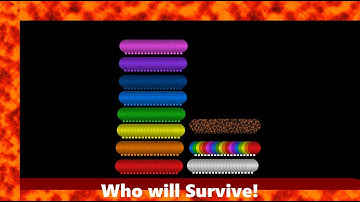 The Lava Demolisher | Survival Worm Race | Algodoo