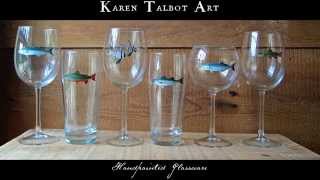 Handpainted Glassware for Dad - Father&#39;s Day 2015