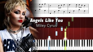Miley Cyrus - Angels Like You - Piano Tutorial with Sheet Music
