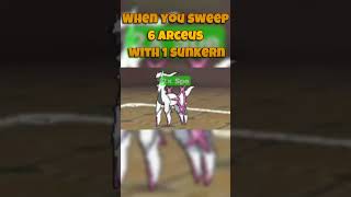 When You Sweep 6 Arceus With 1 Sunkern